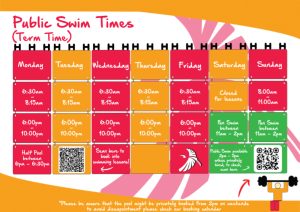 Public Swim Timetable - updated Feb 25